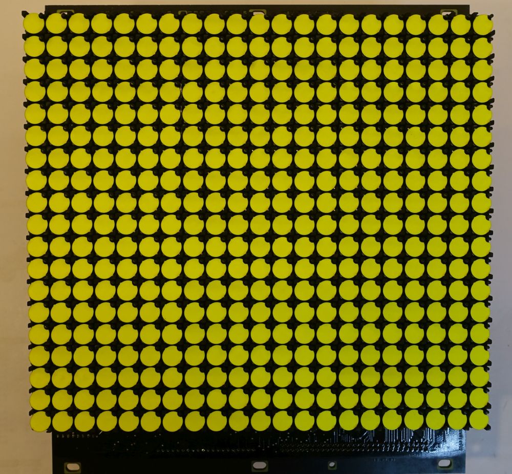 BROSE Flip-Dot Vorderseite - rund 10 mm - gelb - 21 x 19 Dots