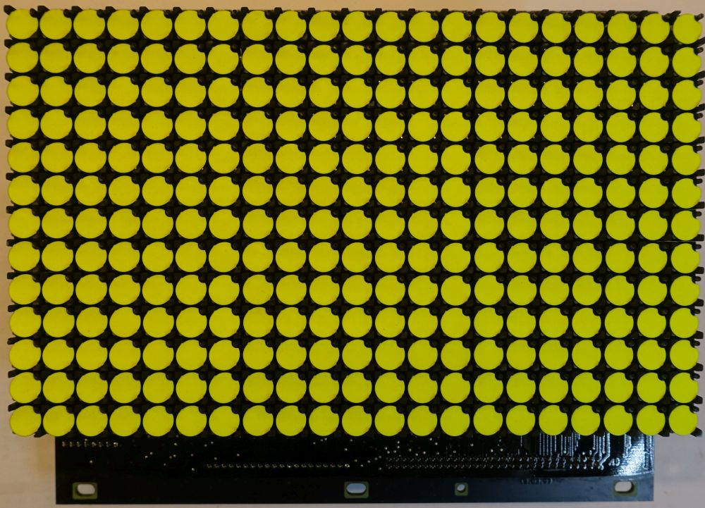BROSE Flip-Dot Vorderseite - rund 10 mm - gelb - 21 x 13 Dots